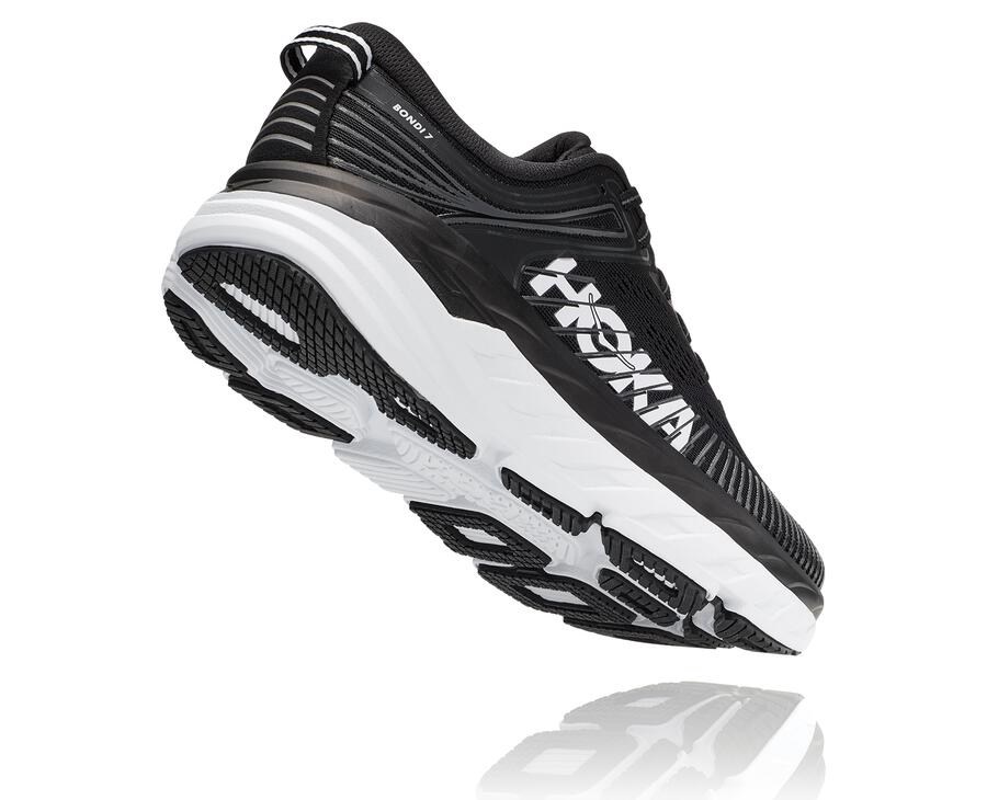 Hoka One One Koşu Ayakkabısı Kadın Siyah/Beyaz - Bondi 7 - SX1358764